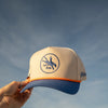 Styled baseball cap worn casually