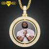 Gold pendant necklace with intricate detail
