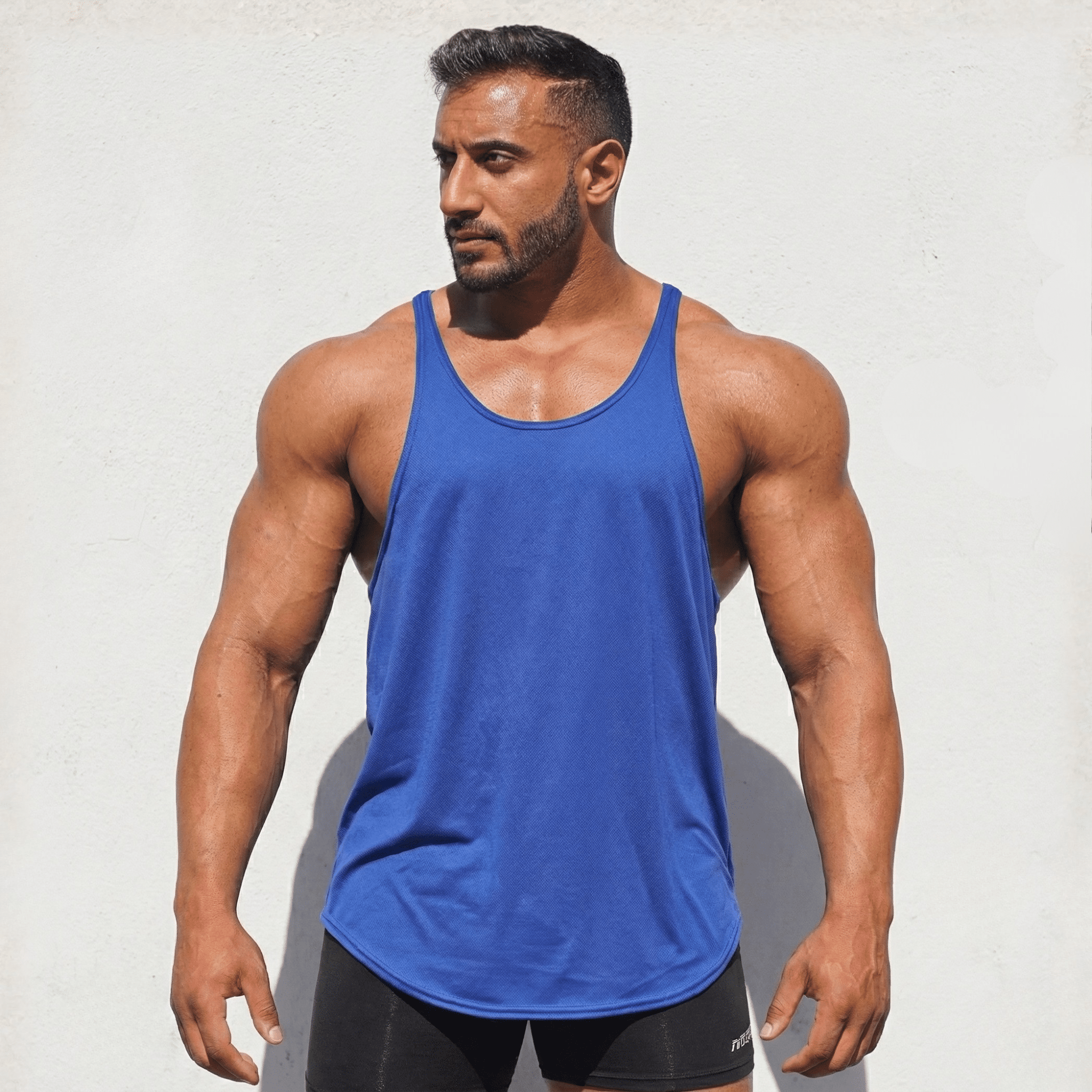 Performance stringer tank top for workout