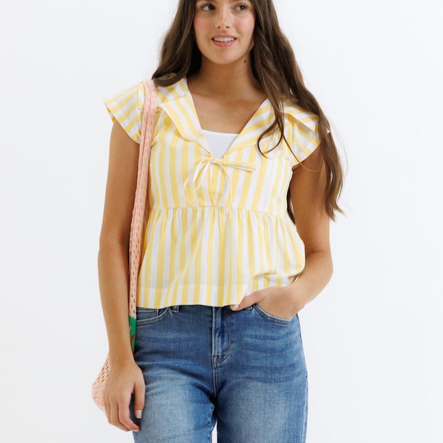 Sunshine Stripe Top by Downeast
