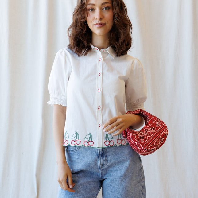 Cherry Cute Button Down by Downeast