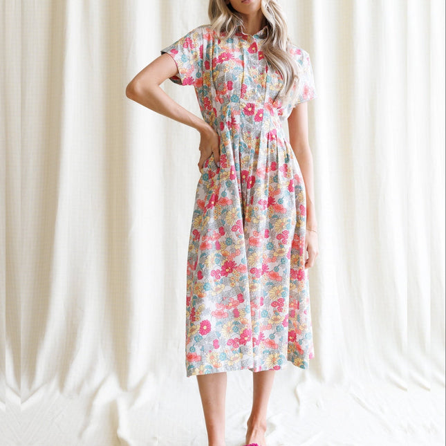 Pleated Shirtdress by Downeast
