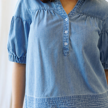 Portside Chambray Popover by Downeast