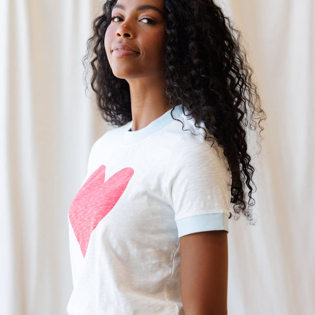 Heart to Heart Ringer Tee by Downeast