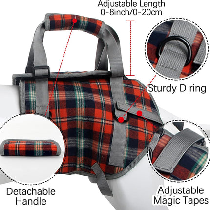 Dog Lift Harness, Grid Pet Rear Support Aid Veterinarian Approved Sling for Old K9 Help with Poor Stability, Back Leg Hip Disabled Joint Injury Elderly Arthritis ACL Rehabilitation Rehab