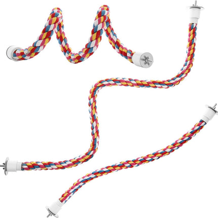 Bird Rope Perches,Parrot Toys 21 Inches Rope Bungee Bird Toy (21 Inches)[1 Pack]