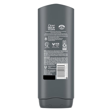 DOVE MEN + CARE Body Wash for Men, Blue Eucalyptus and Birch, 4-Pack, 18 Oz Each, Moisturizing Formula for Dry Skin, Effectively Cleanses and Nourishes Skin