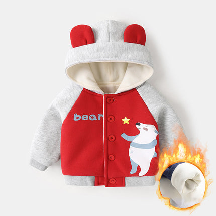 Baby Fleece Hooded Jacket for Boys and Girls Winter by Gilded Grace