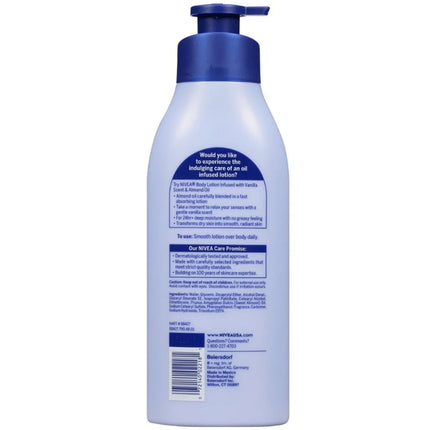 Oil Infused Body Lotion, Vanilla and Almond Oil 16.9 Oz (Pack of 2)