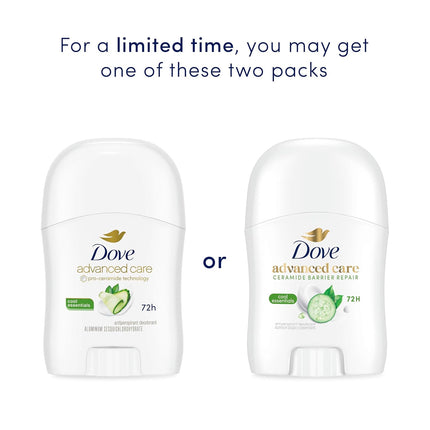 Dove Advanced Care Antiperspirant Deodorant Stick, 36 Count, Cool Essentials, 72-Hour Odor Control and All-Day Sweat Protection with Proceramide Technology, 0.5 Oz