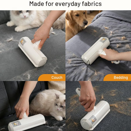 Pet Hair Removal Tool: Reusable Lint Roller for Pet Hair - Portable Pet Hair Remover - Dog and Cat Hair Remover for Couch, Bedding, Car, Rugs & Furniture, Eco-Friendly, for Multi-Pet Homes