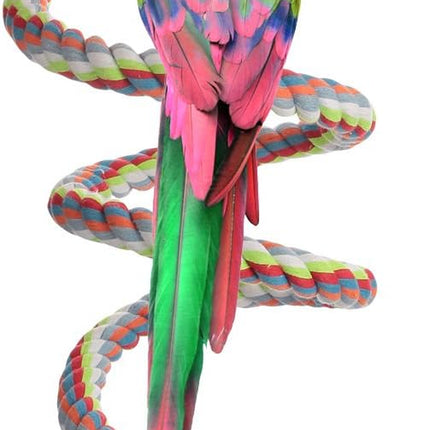 Bird Perch, Parrot Toys 94.5 Inch Climbing Ropes Bungee Bird Toys