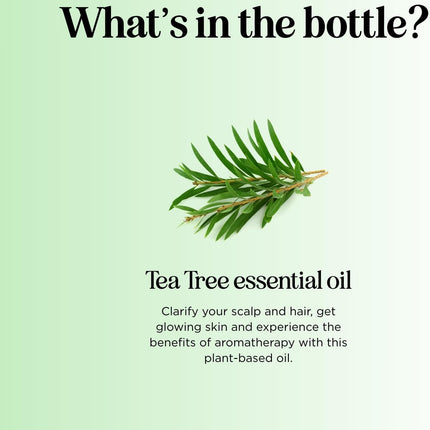 Pure Tea Tree Oil for Hair Skin and Nails - 100% Pure Undiluted Tea Tree Essential Oil with Dropper for Topical Uses Aromatherapy Diffusing and Home and Beauty Diys - Vegan and Cruelty Free (1 Fl Oz)