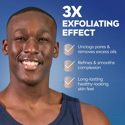 Maximum Hydration Exfoliating Face Scrub with Provitamin B5 and Aloe Vera, Deep Cleansing Formula for Unclogging Pores, 4.4 oz Tube, Set of 3