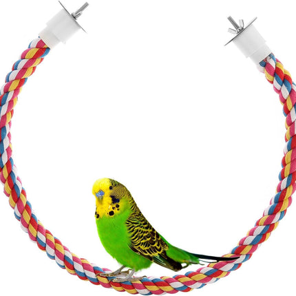 Bird Rope Perches,Parrot Toys 21 Inches Rope Bungee Bird Toy (21 Inches)[1 Pack]
