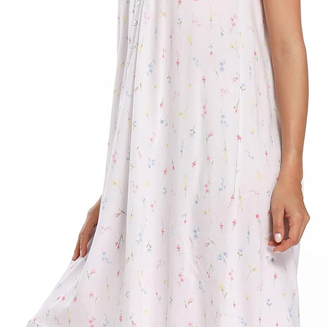 100% Cotton Nightgowns for Women Soft Ladies Gowns Sleepwear Long Sleeveless Nightgown
