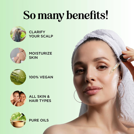 Pure Tea Tree Oil for Hair Skin and Nails - 100% Pure Undiluted Tea Tree Essential Oil with Dropper for Topical Uses Aromatherapy Diffusing and Home and Beauty Diys - Vegan and Cruelty Free (1 Fl Oz)