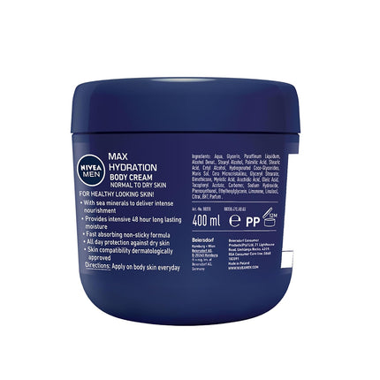 Men Max Hydration Body Cream, 13.5 oz