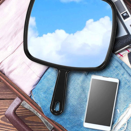 Hand Mirror, Extra Large Barber Hairdressing Handheld Mirror with Handle for Salon, Pack of 3
