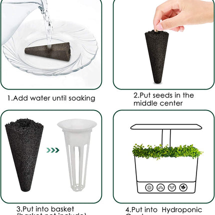 Grow Sponges 50-Pack for Aerogarden, Replacement Root Growth Sponges Seed Pods, Seedling Starter Refill Sponges Kit for Hydroponic Indoor Garden System