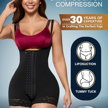 Stage 2 Faja Tummy Tuck Compression Garment | Faja Body Shaper Shapewear for Women | Fajas Colombianas Moldeadoras