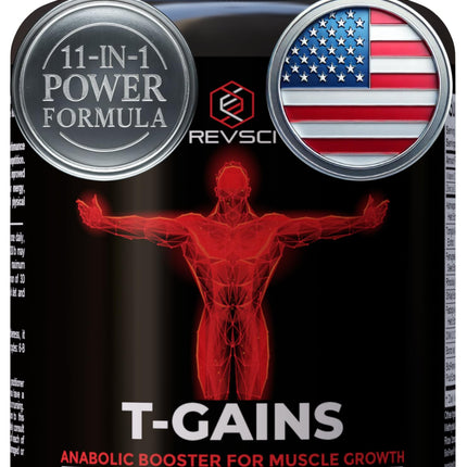Anabolic Booster & Muscle Builder for Men Total GAINS Muscle Growth & Estrogen Blocker for Men Ashwagandha Shilajit for Men Fadogia Agrestis Tongkat Ali for Men HGH Supplements for Men 120 Count by Gilded Grace