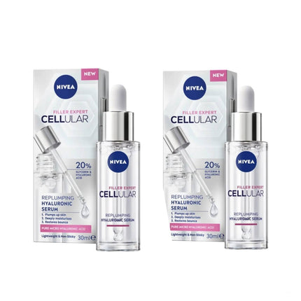 NIVEA EXPERT FILLER CELLULAR 2 X 30Ml, Hyaluronic Filling Serum