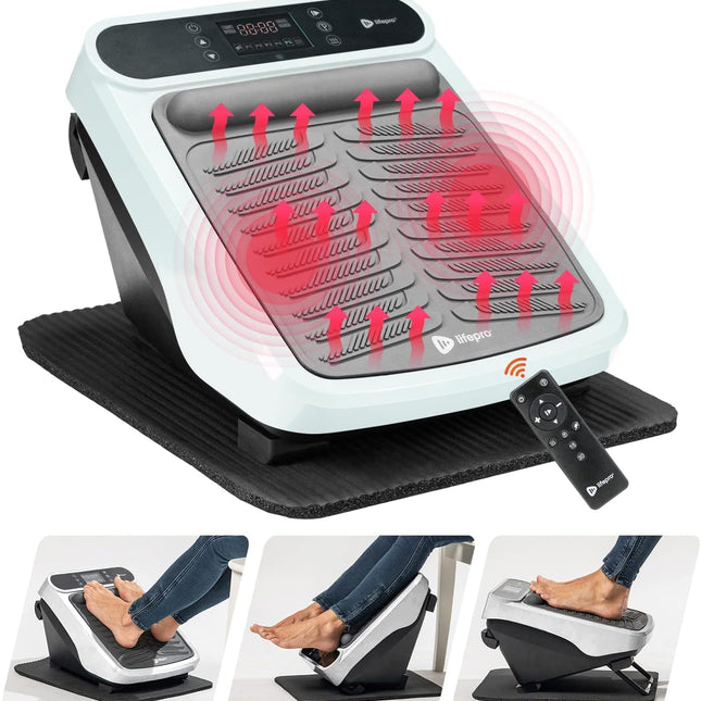 LifePro Foot Massager for Relaxing Calf & Foot Therapy - Vibrating Foot Massage Circulation Machine for Legs and Feet with Heat Combo -Under Desk Foot Massager for Pain Relief and Circulation of Blood by Gilded Grace