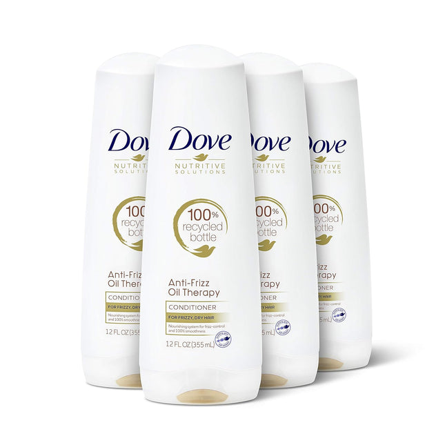 Dove Nutritive Solutions Dry Hair Conditioner for Frizz Control - Oil Therapy with Nutri-Oils, 12 Oz, 4 Count