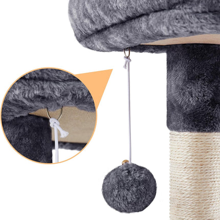Cat Tree, 34In Cat Tower, Multi-Level Cat Condo with Extra Scratch Boards and Sisal Posts as Kitty Activity Center Pet Stand Tree for Indoor Kittens