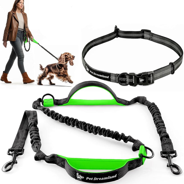 Exquisite Hands-Free Leash for Medium Dogs: Ultimate Comfort & Freedom for Running, Walking, Hiking. Premium Quality, Durable & Versatile Waist Dog Leash Belt. Your Dog Will Love It
