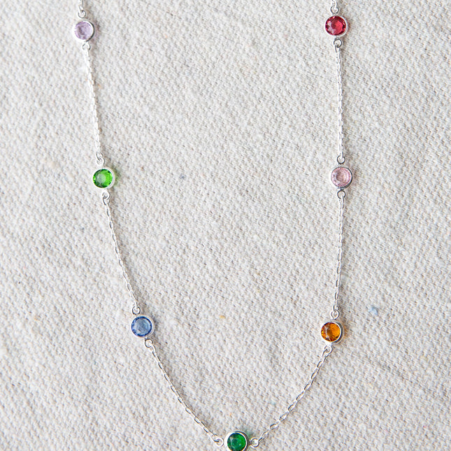 Silver Pop of Color Necklace by Downeast