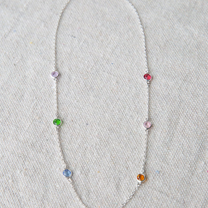 Silver Pop of Color Necklace by Downeast