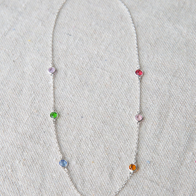 Silver Pop of Color Necklace by Downeast