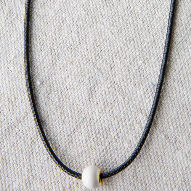 Pearl and Cord Necklace by Downeast