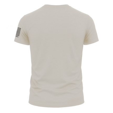 "Bourbon & Backstraps" Tee - Sand by Bow Crew Apparel - Bow Hunting Lifestyle Apparel