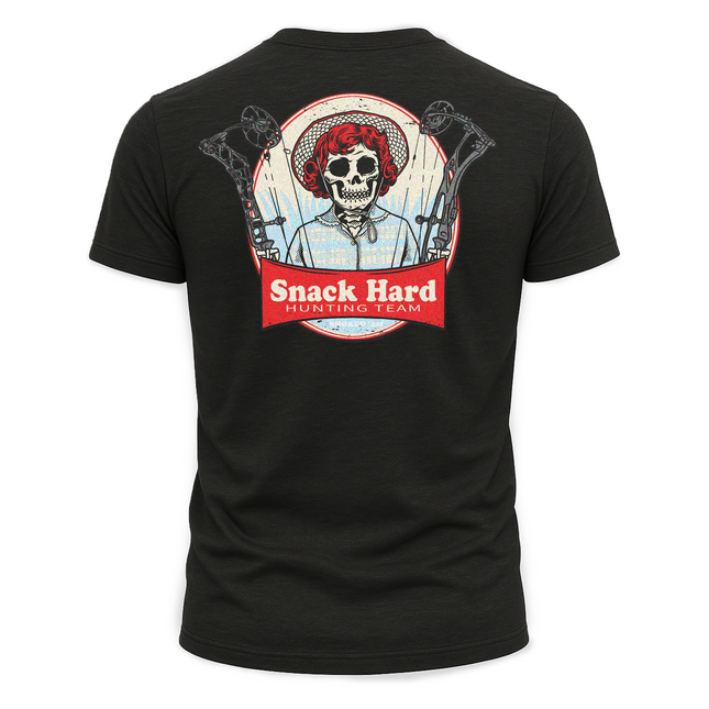 "Snack Hard Hunting Team" Tee by Bow Crew Apparel - Bow Hunting Lifestyle Apparel
