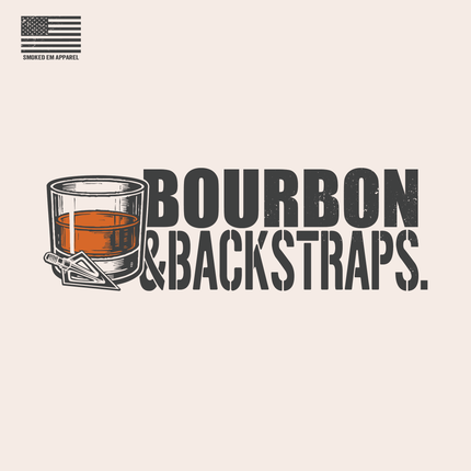 "Bourbon & Backstraps" Tee - Sand by Bow Crew Apparel - Bow Hunting Lifestyle Apparel