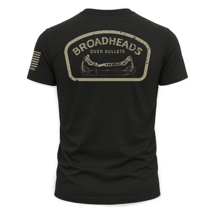 "Broadheads Over Bullets" Tee - Black by Bow Crew Apparel - Bow Hunting Lifestyle Apparel