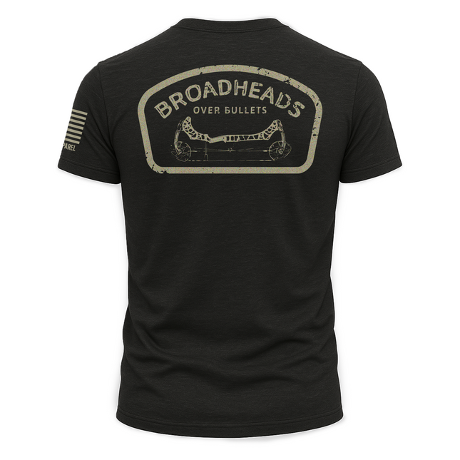 "Broadheads Over Bullets" Tee - Black by Bow Crew Apparel - Bow Hunting Lifestyle Apparel