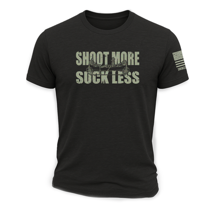 "Shoot More Suck Less" Tee by Bow Crew Apparel - Bow Hunting Lifestyle Apparel