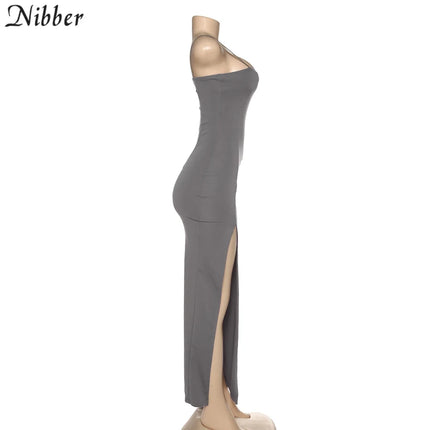 Nibber red black New year christmas party long dresses women spring Basic bodycon lace up stretch Slim midi dresses femme by Gilded Grace