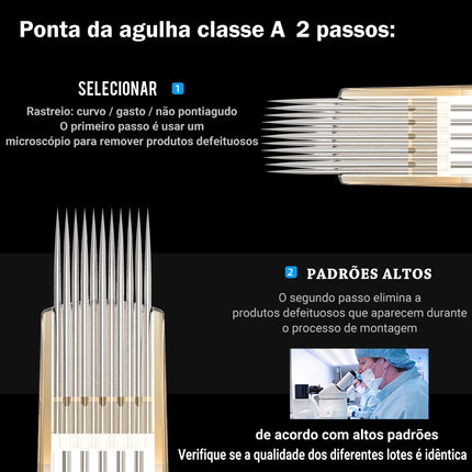 Ambition Premium RM Tattoo Cartridge Needle Round Magnum 20pcs/lot Disposable Sterilized for Tattoo Machine and Permanent Makeup by Gilded Grace
