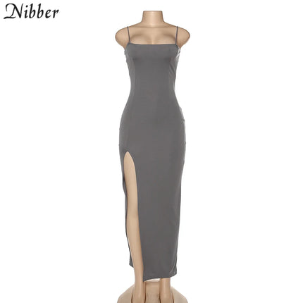 Nibber red black New year christmas party long dresses women spring Basic bodycon lace up stretch Slim midi dresses femme by Gilded Grace