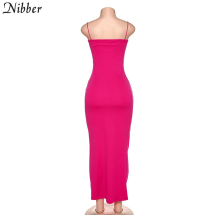Nibber red black New year christmas party long dresses women spring Basic bodycon lace up stretch Slim midi dresses femme by Gilded Grace