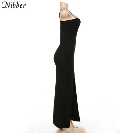 Nibber red black New year christmas party long dresses women spring Basic bodycon lace up stretch Slim midi dresses femme by Gilded Grace