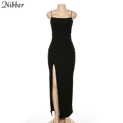Nibber red black New year christmas party long dresses women spring Basic bodycon lace up stretch Slim midi dresses femme by Gilded Grace