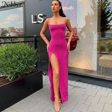 Nibber red black New year christmas party long dresses women spring Basic bodycon lace up stretch Slim midi dresses femme by Gilded Grace