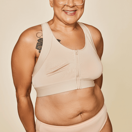 Hero Front‑Closure Sports Bra - Buff by Meadow