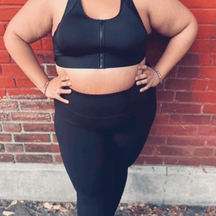 Hero Front‑Closure Sports Bra - Black by Meadow